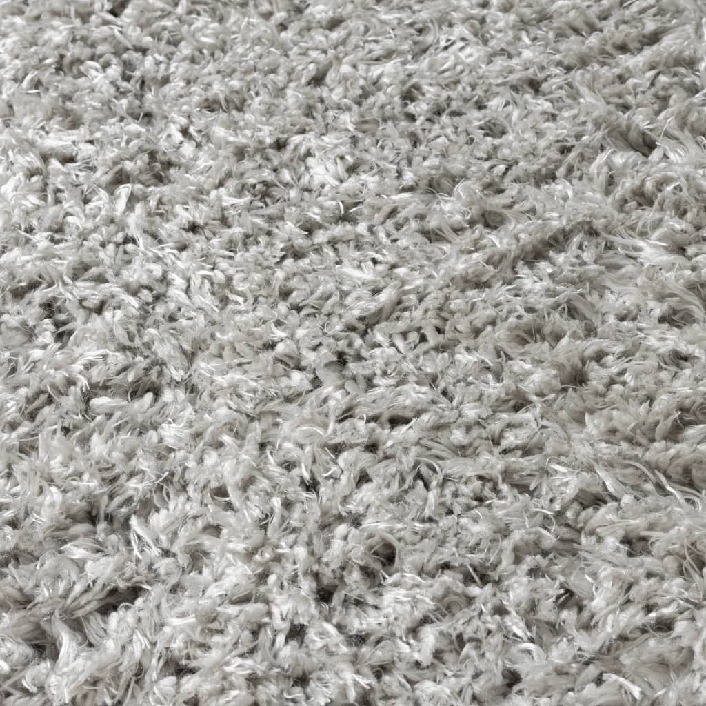 Vloerkleed shaggy hoogpolig 50 mm 160x230 cm grijs