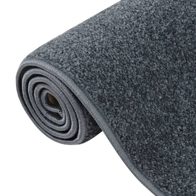 Vloerkleed kortpolig 80x150 cm antracietkleurig