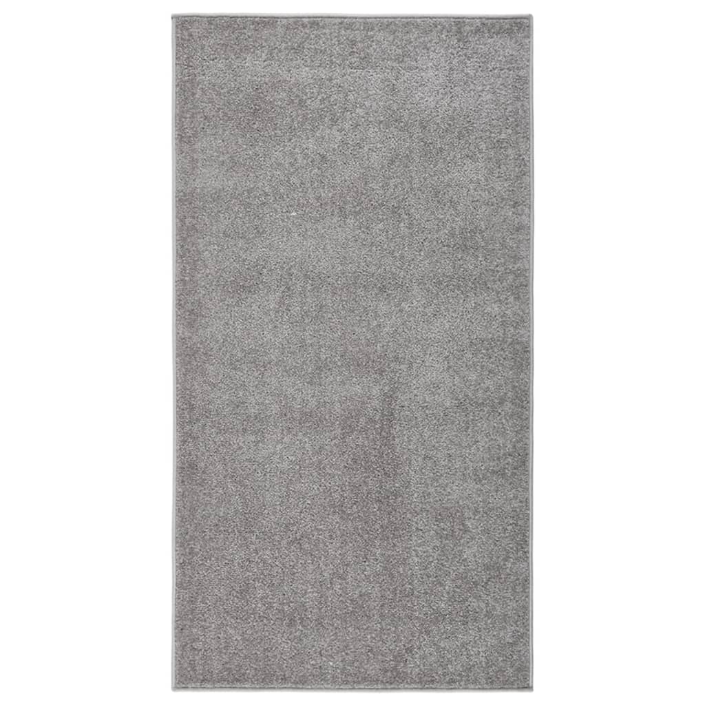 Vloerkleed kortpolig 80x150 cm grijs