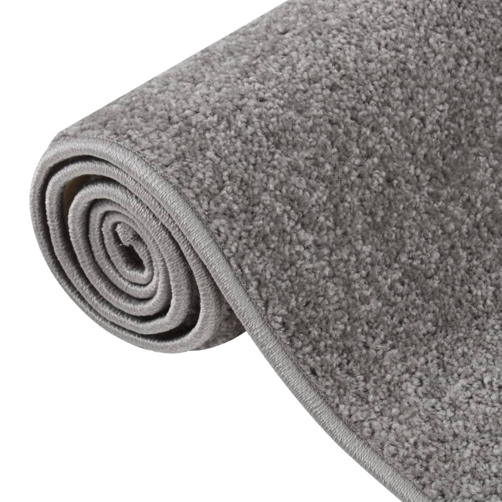Vloerkleed kortpolig 80x150 cm grijs