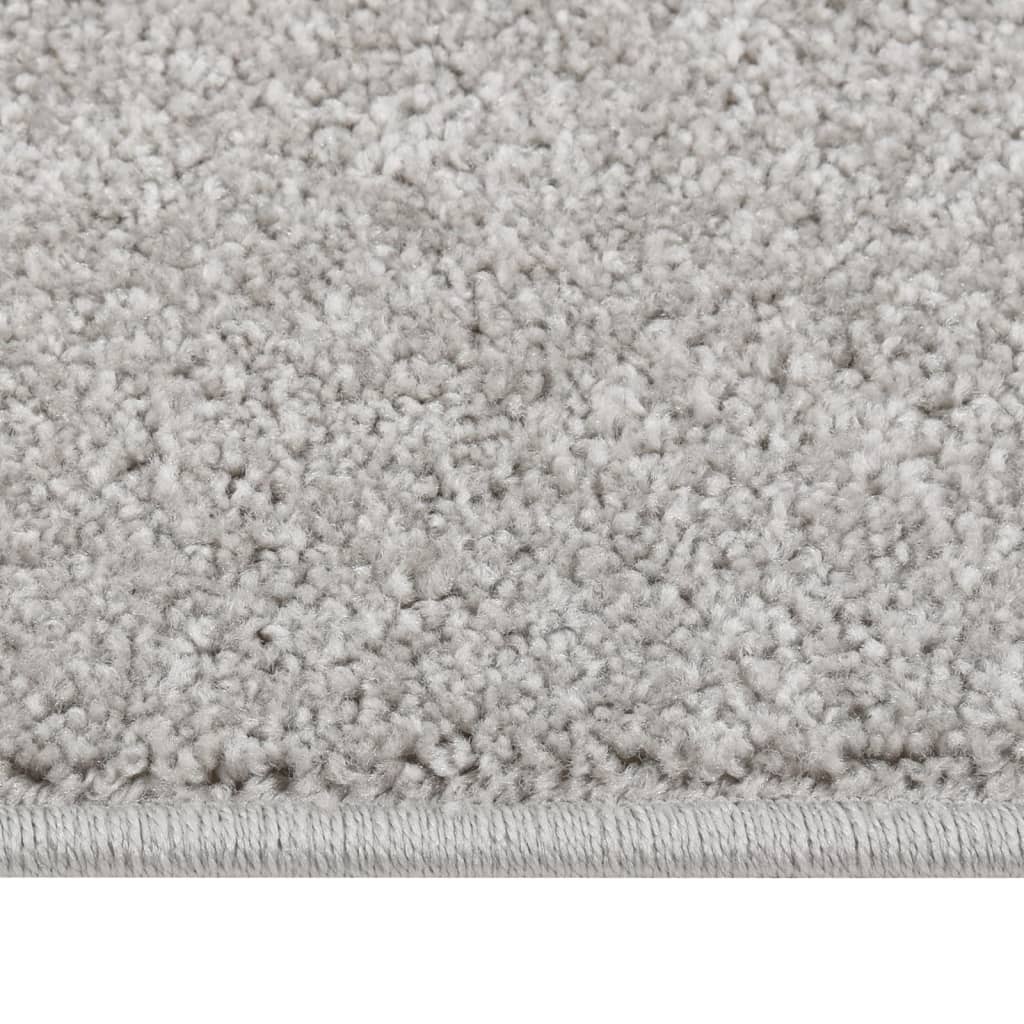 Vloerkleed kortpolig 80x150 cm lichtgrijs