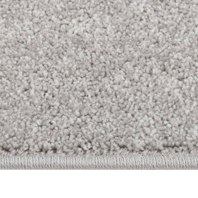 Vloerkleed kortpolig 80x150 cm lichtgrijs