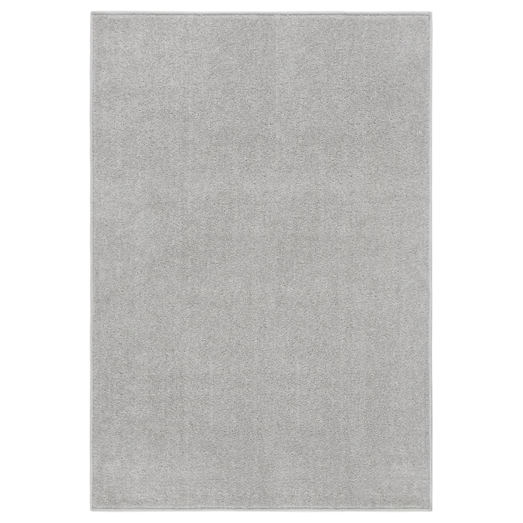 Vloerkleed kortpolig 200x290 cm lichtgrijs