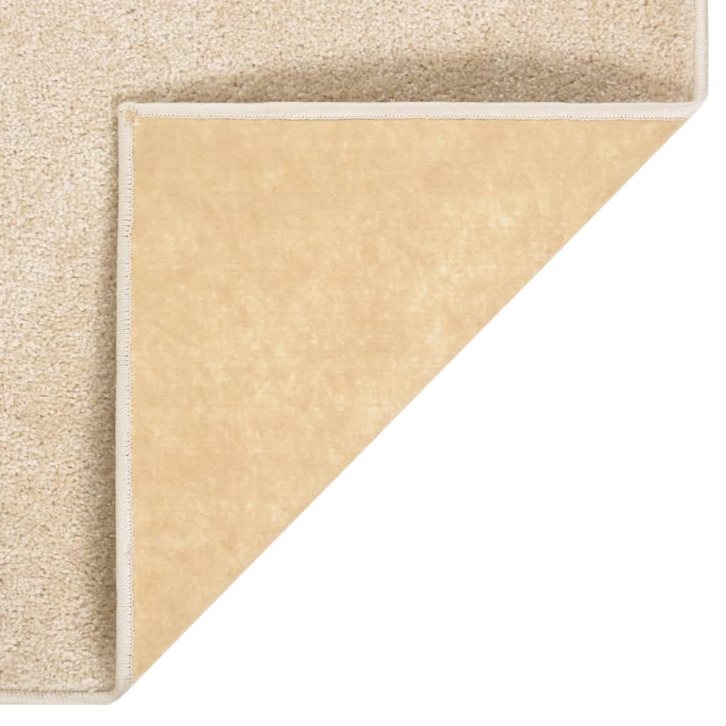 Vloerkleed kortpolig 80x150 cm beige