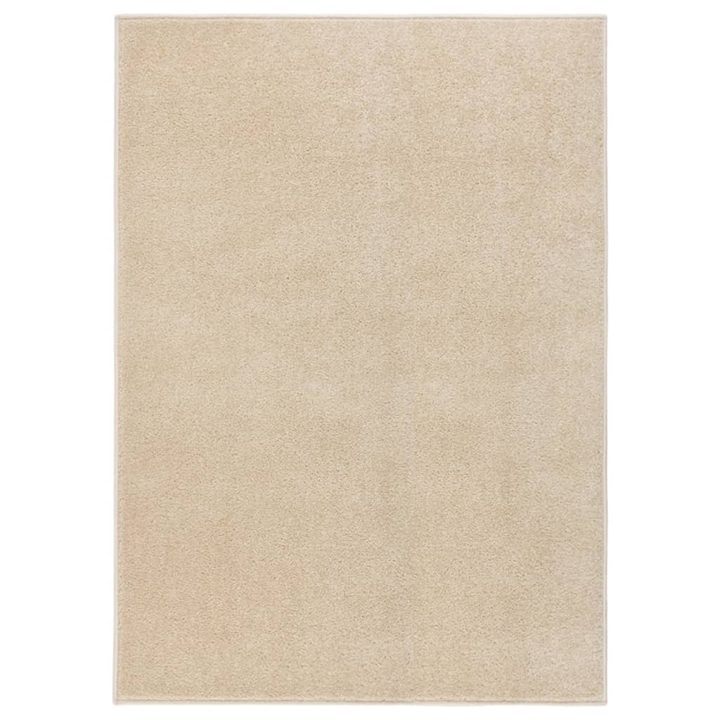 Vloerkleed kortpolig 120x170 cm beige