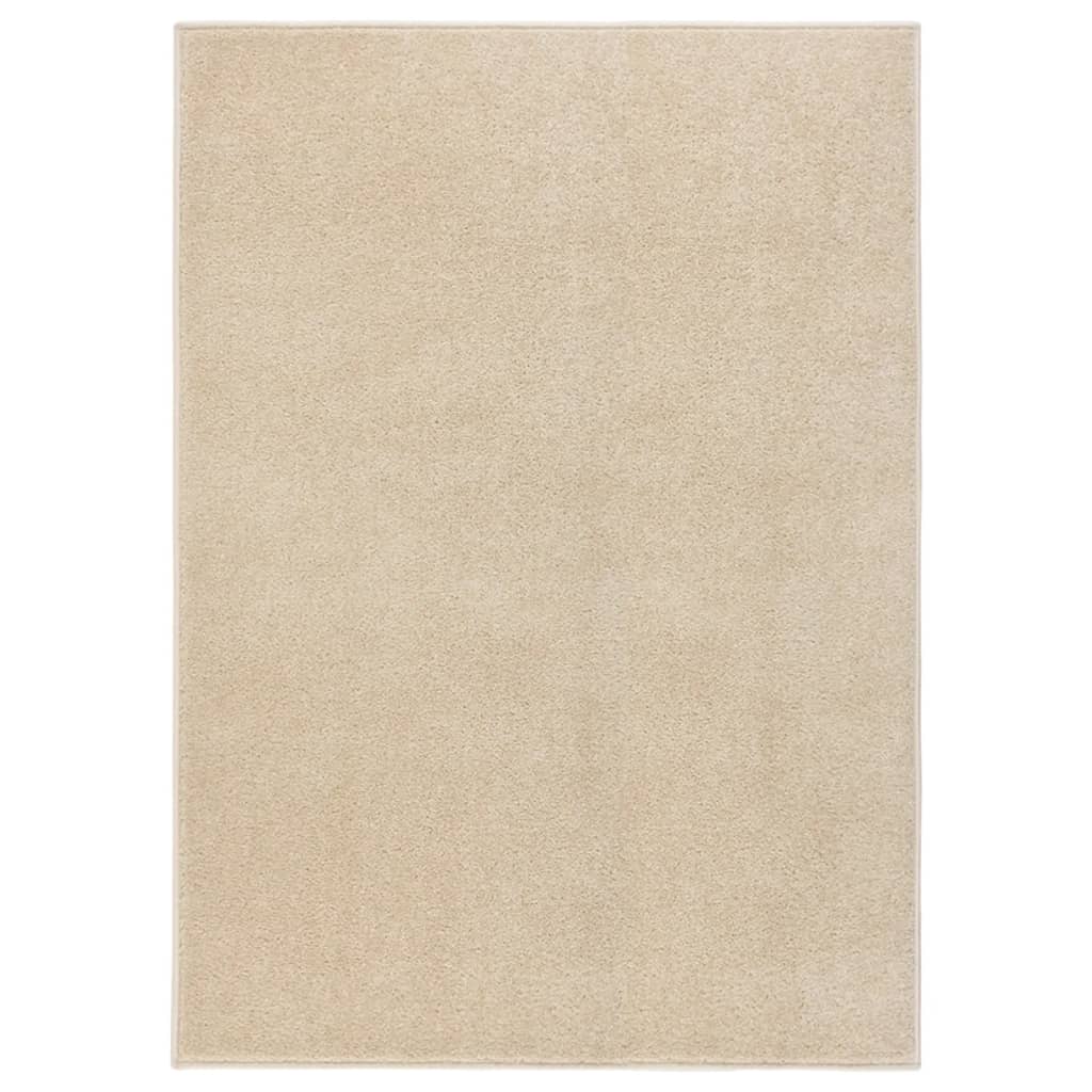 Vloerkleed kortpolig 140x200 cm beige