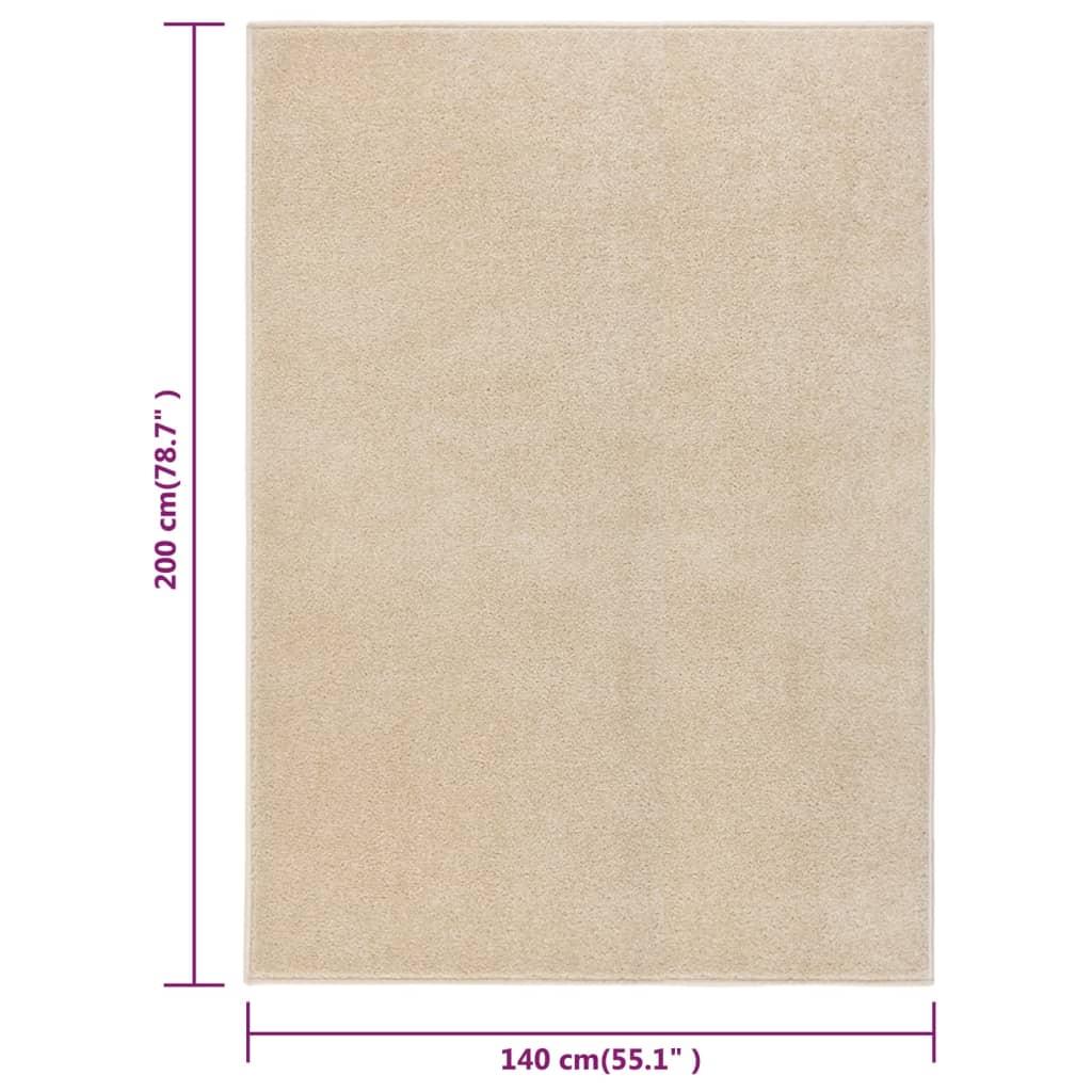 Vloerkleed kortpolig 140x200 cm beige