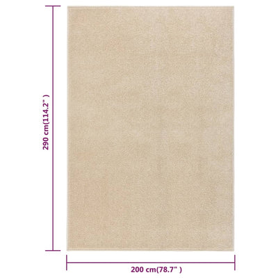 Vloerkleed kortpolig 200x290 cm beige
