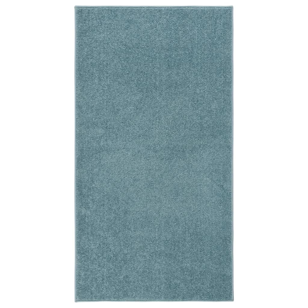 Vloerkleed kortpolig 80x150 cm blauw