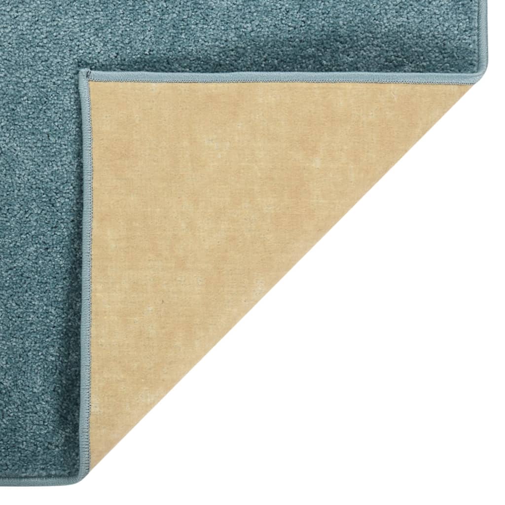 Vloerkleed kortpolig 80x150 cm blauw