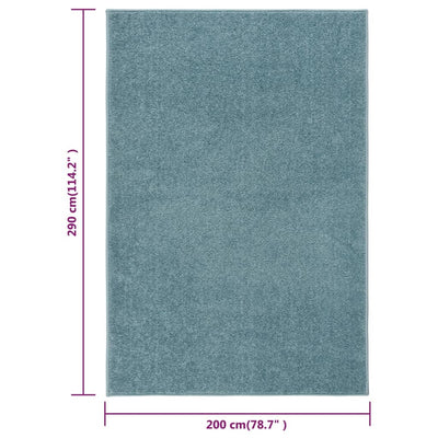 Vloerkleed kortpolig 200x290 cm blauw