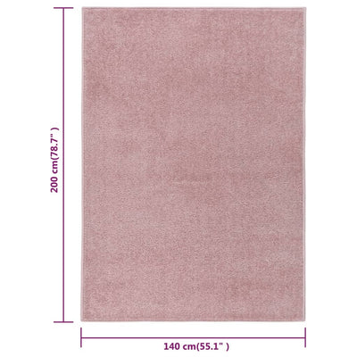 Vloerkleed kortpolig 140x200 cm roze