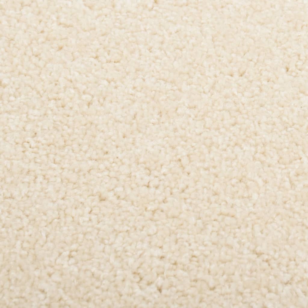Vloerkleed kortpolig 80x150 cm crèmekleurig