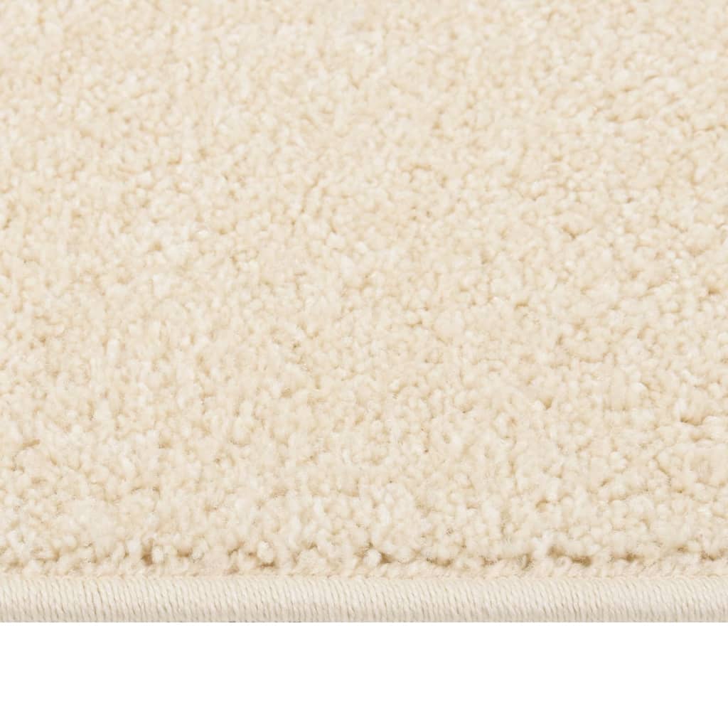 Vloerkleed kortpolig 160x230 cm crèmekleurig