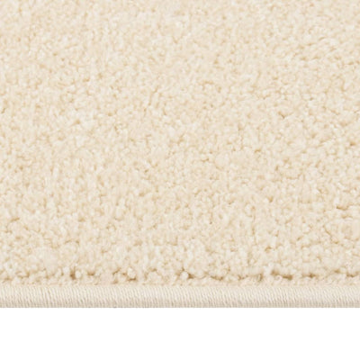 Vloerkleed kortpolig 160x230 cm crèmekleurig