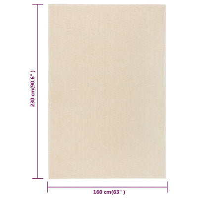 Vloerkleed kortpolig 160x230 cm crèmekleurig