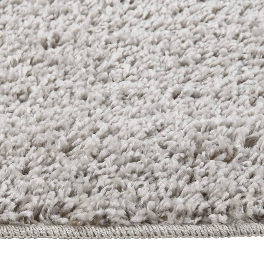 Vloerkleed shaggy anti-slip 80x150 cm lichtgrijs
