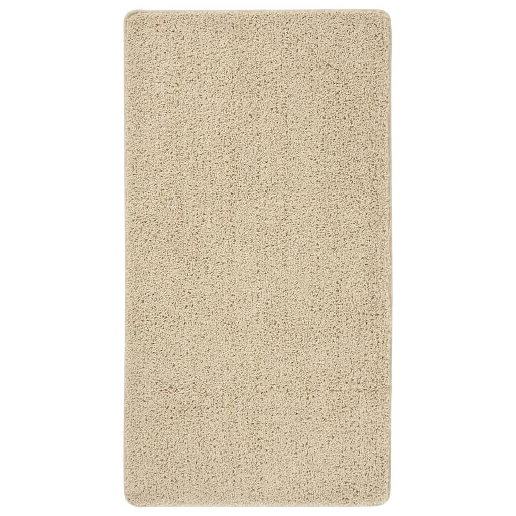 Vloerkleed shaggy anti-slip 80x150cm crèmekleurig