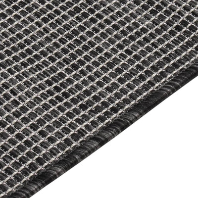 Buitenkleed platgeweven 160x230 cm grijs