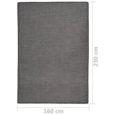 Buitenkleed platgeweven 160x230 cm grijs
