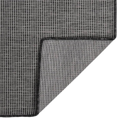 Buitenkleed platgeweven 200x280 cm grijs