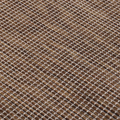 Buitenkleed platgeweven 200x280 cm bruin
