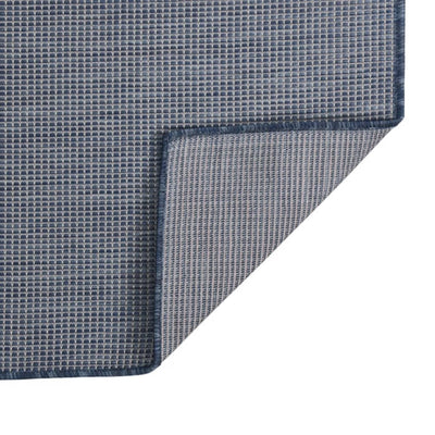 Buitenkleed platgeweven 160x230 cm blauw