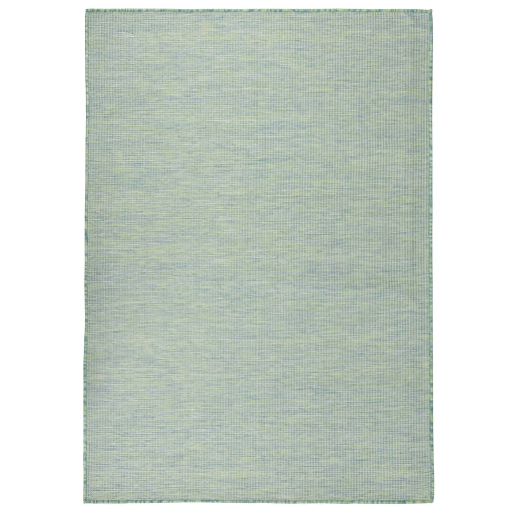 Buitenkleed platgeweven 200x280 cm turquoise