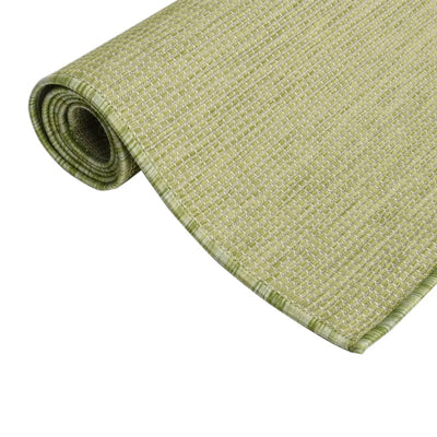 Buitenkleed platgeweven 140x200 cm groen