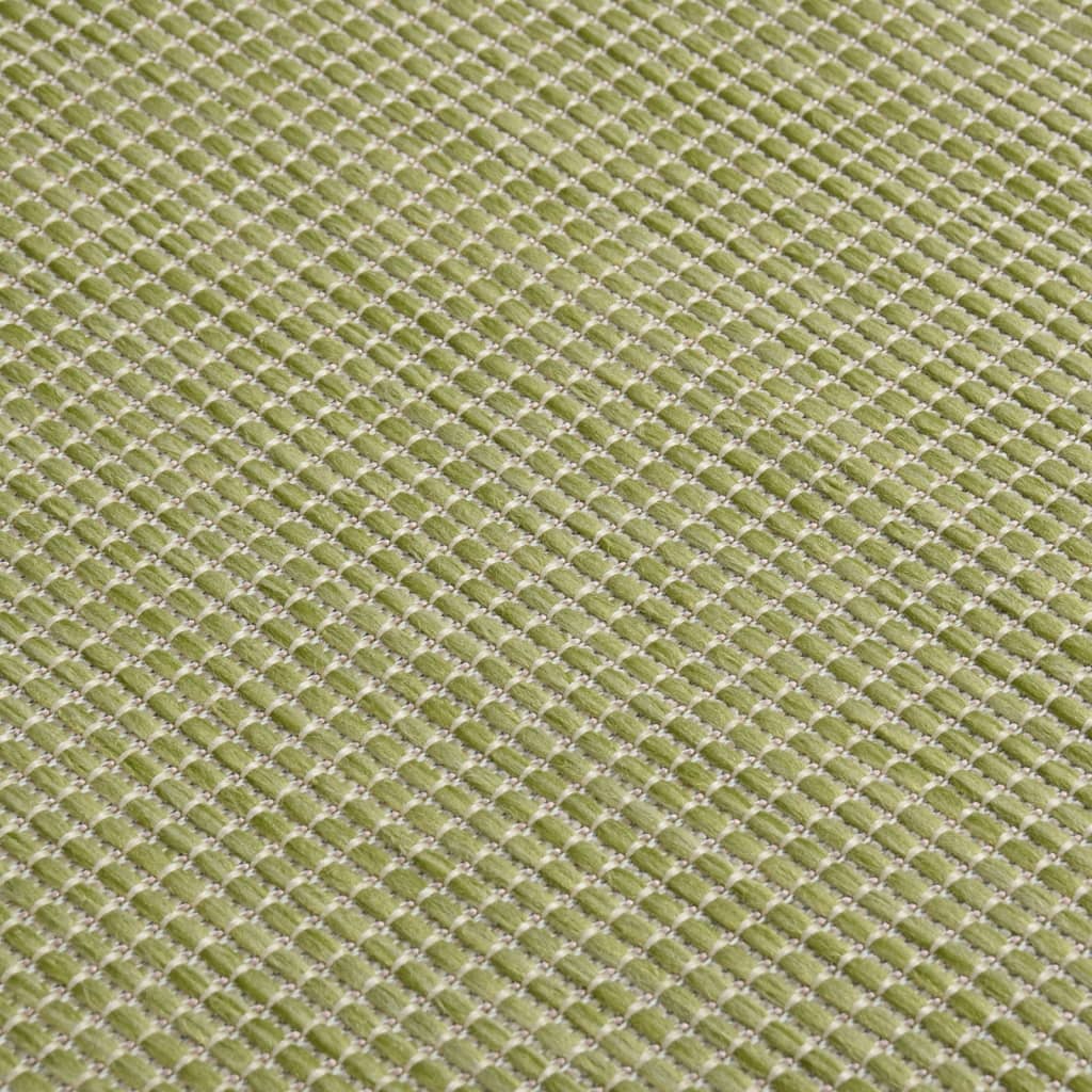 Buitenkleed platgeweven 140x200 cm groen