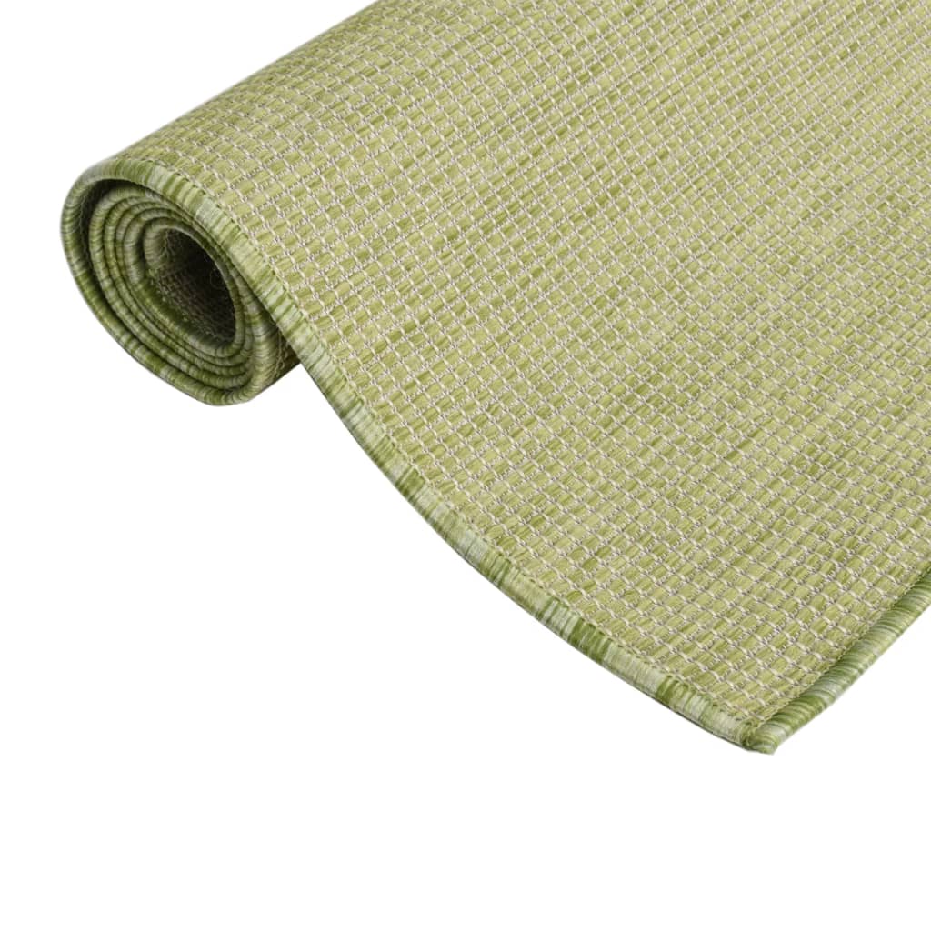 Buitenkleed platgeweven 160x230 cm groen