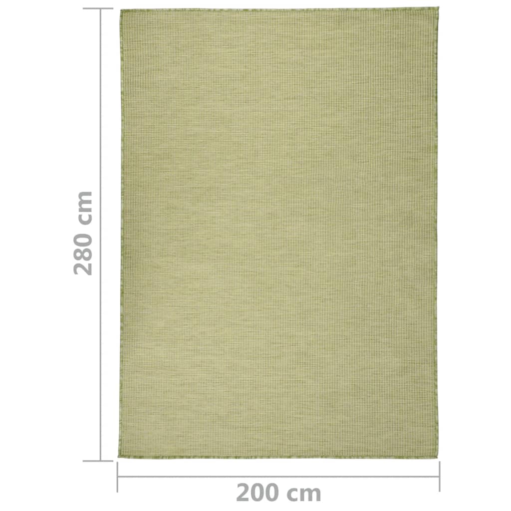 Buitenkleed platgeweven 200x280 cm groen