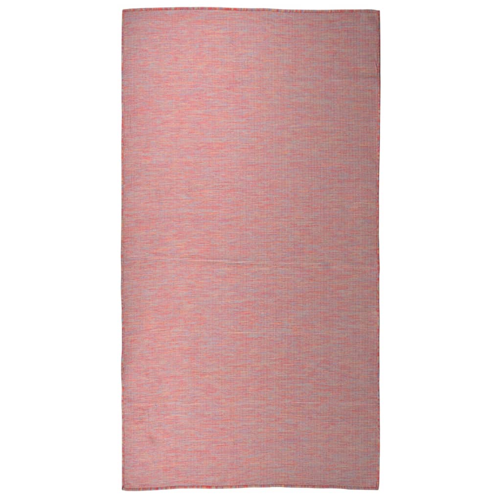 Buitenkleed platgeweven 80x150 cm rood