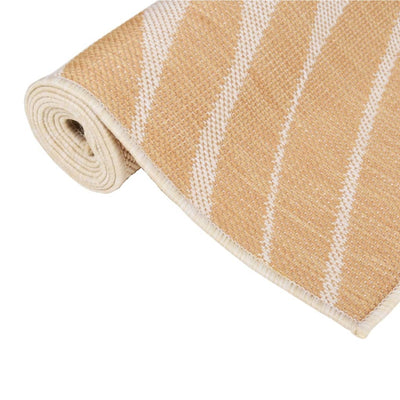 Buitenkleed met bladpatroon platgeweven 120x170 cm