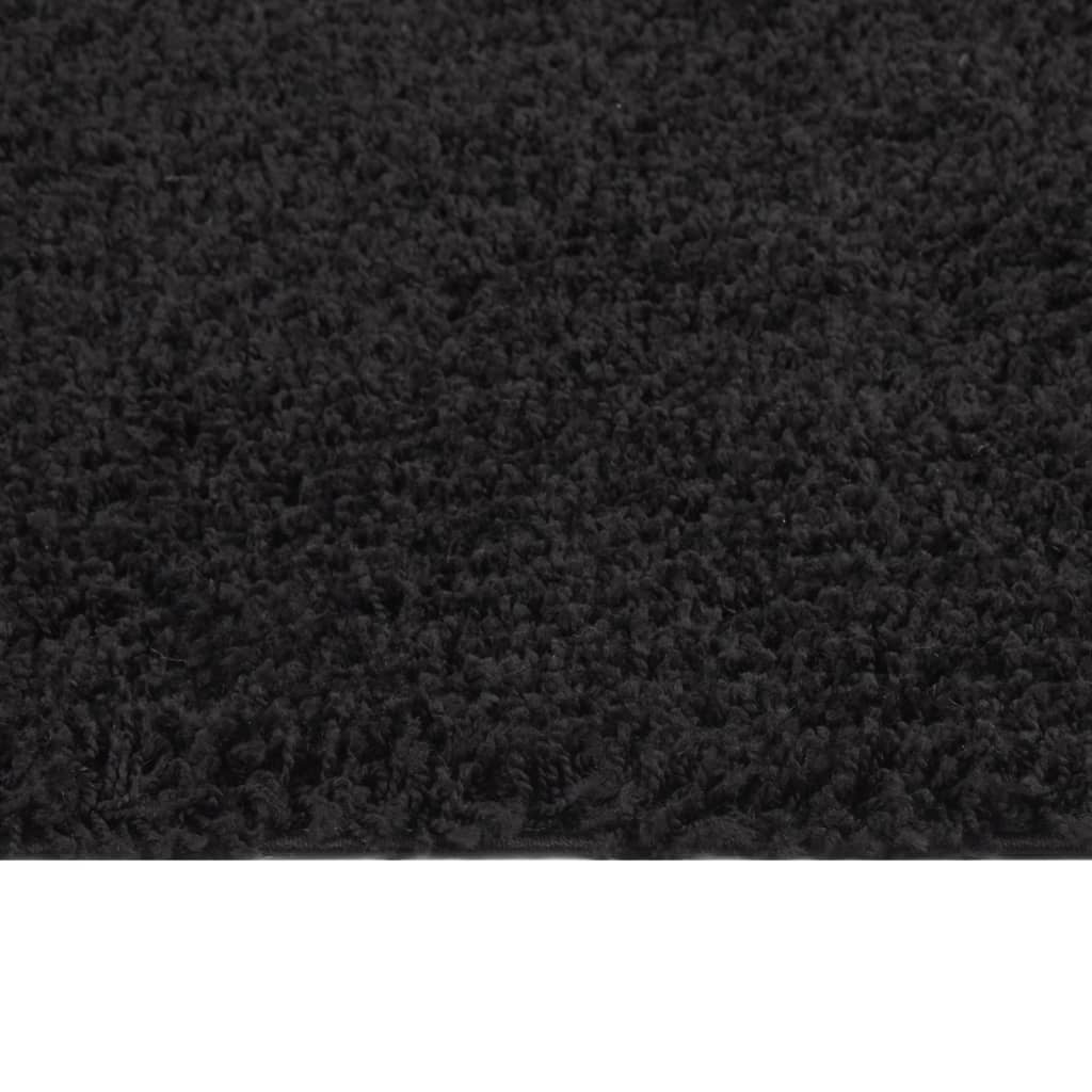 Vloerkleed shaggy hoogpolig 140x200 cm zwart