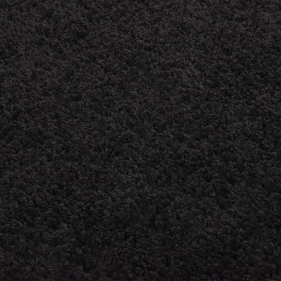 Vloerkleed shaggy hoogpolig 140x200 cm zwart