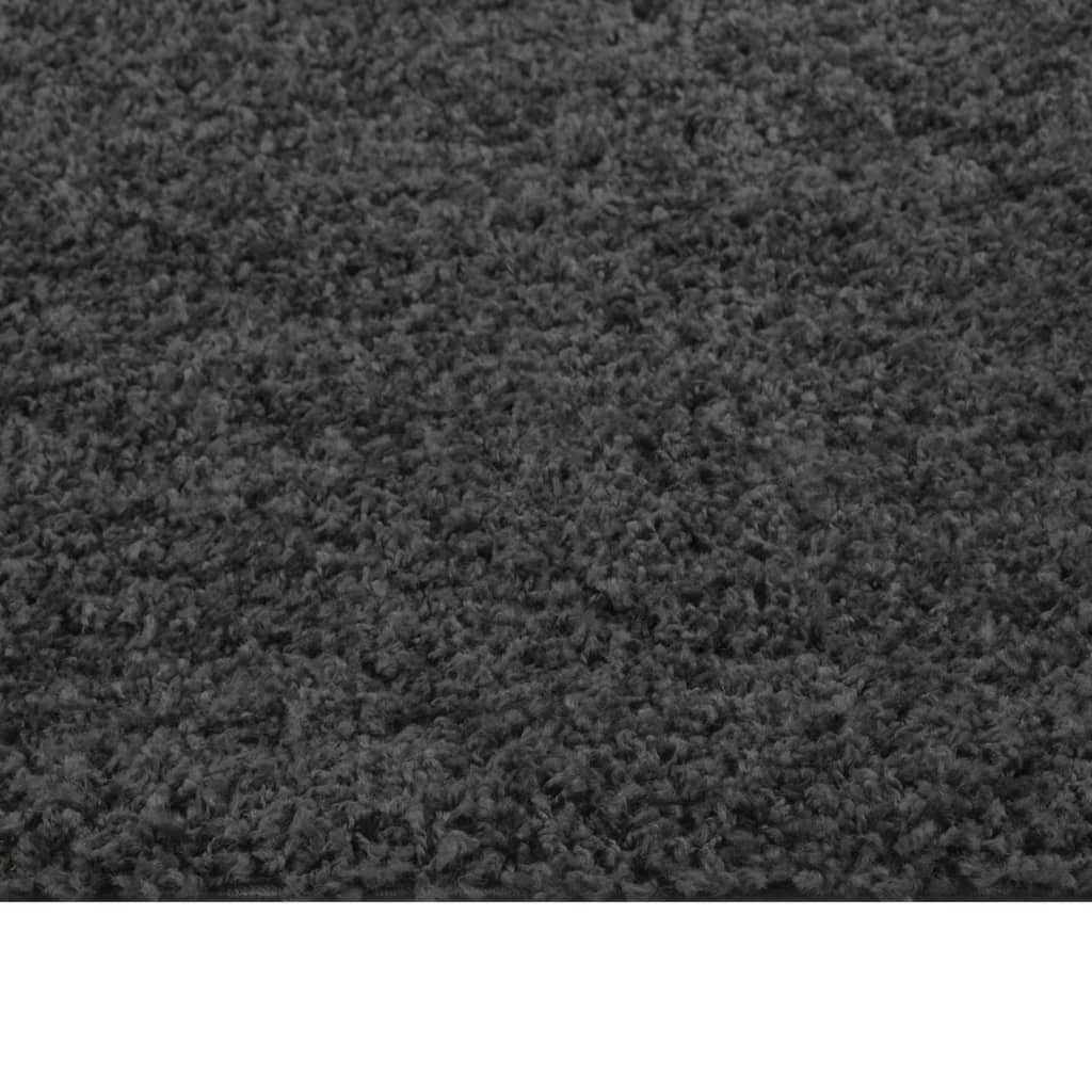 Vloerkleed shaggy hoogpolig 120x170 cm antracietkleurig
