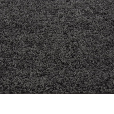 Vloerkleed shaggy hoogpolig 120x170 cm antracietkleurig