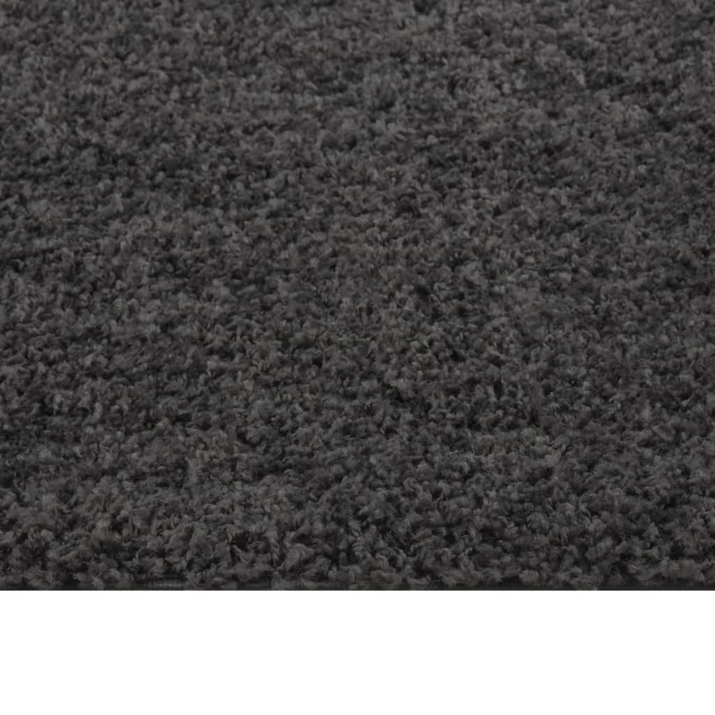 Vloerkleed shaggy hoogpolig 140x200 cm antracietkleurig
