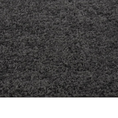 Vloerkleed shaggy hoogpolig 140x200 cm antracietkleurig