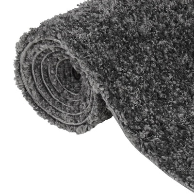 Vloerkleed shaggy hoogpolig 140x200 cm antracietkleurig
