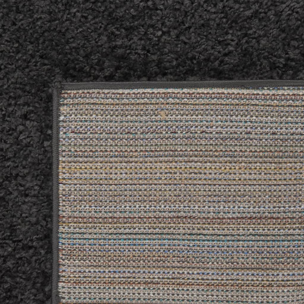Vloerkleed shaggy hoogpolig 140x200 cm antracietkleurig