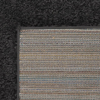 Vloerkleed shaggy hoogpolig 140x200 cm antracietkleurig