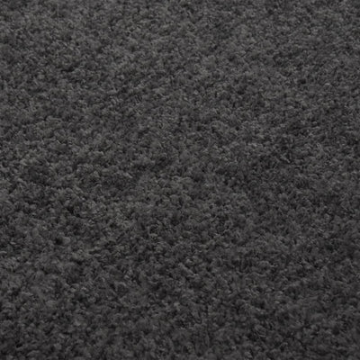 Vloerkleed shaggy hoogpolig 140x200 cm antracietkleurig
