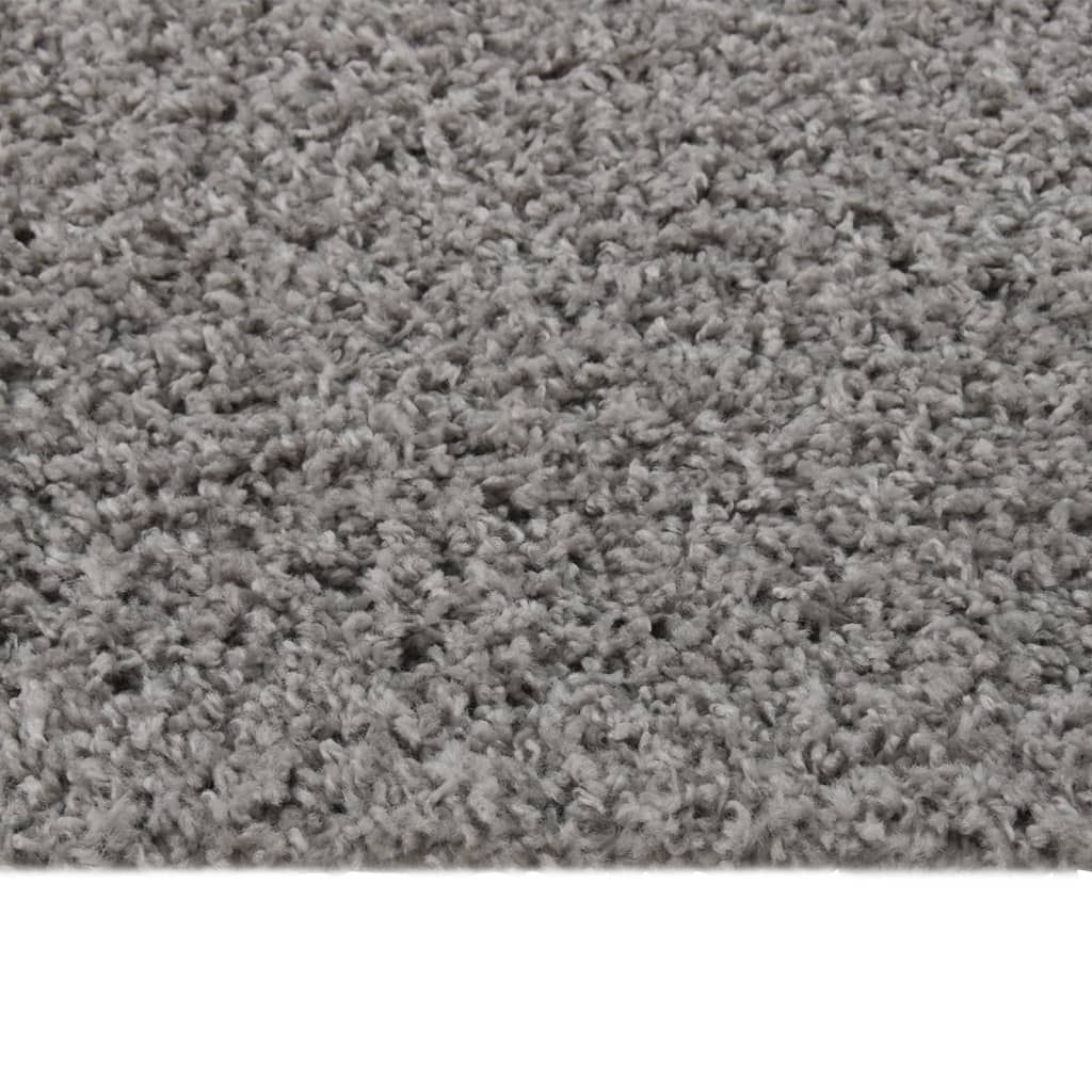 Vloerkleed shaggy hoogpolig 120x170 cm grijs