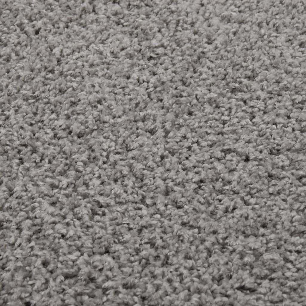 Vloerkleed shaggy hoogpolig 120x170 cm grijs