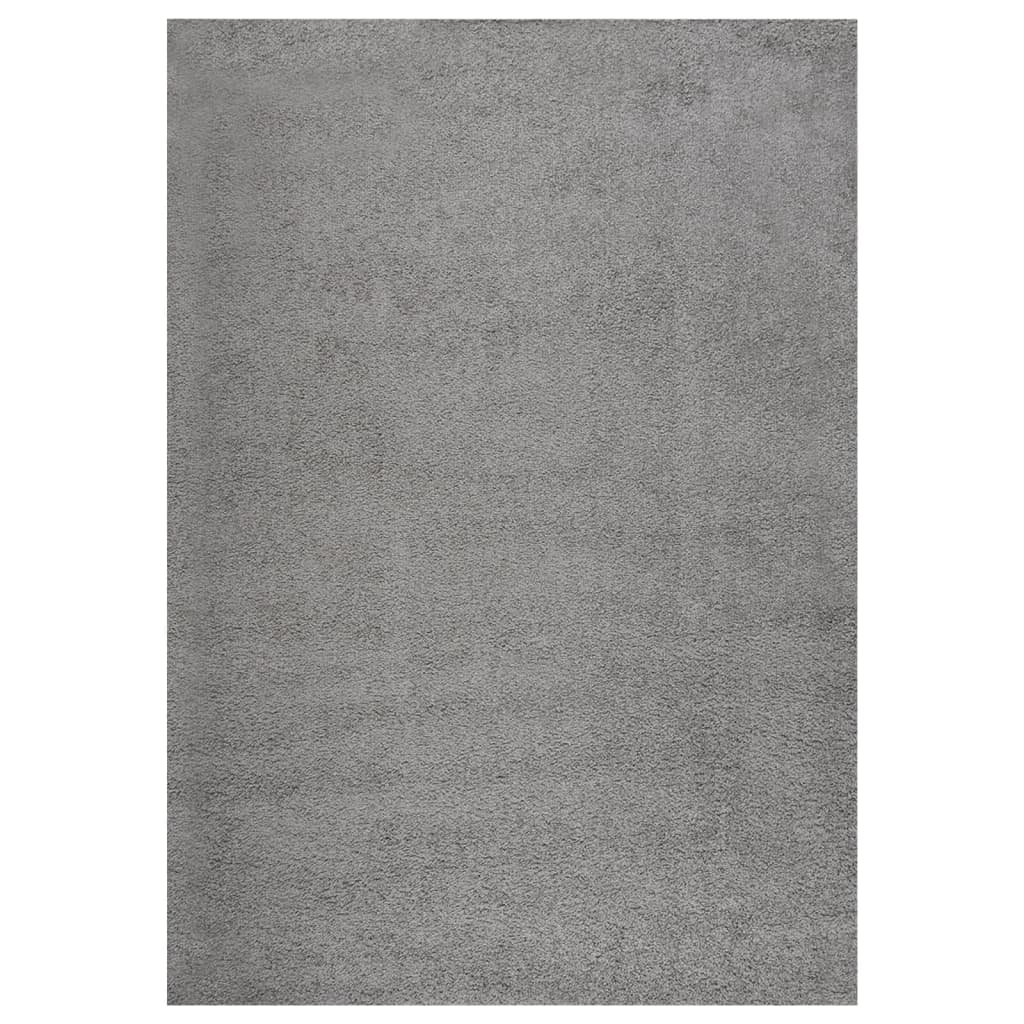 Vloerkleed shaggy hoogpolig 140x200 cm grijs