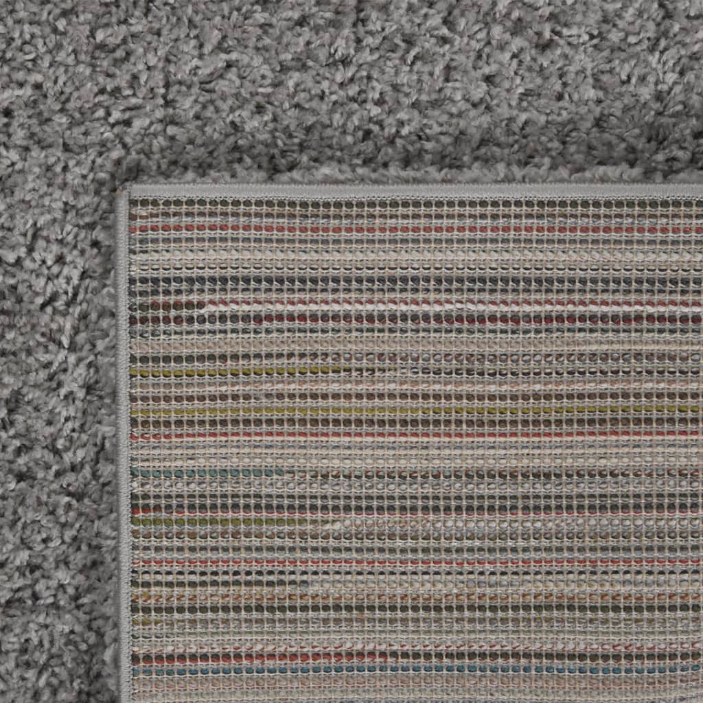 Vloerkleed shaggy hoogpolig 140x200 cm grijs