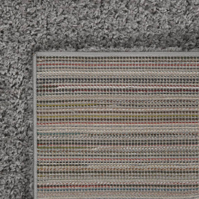 Vloerkleed shaggy hoogpolig 140x200 cm grijs