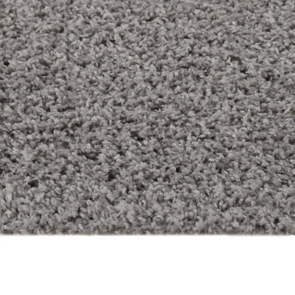 Vloerkleed shaggy hoogpolig 140x200 cm grijs